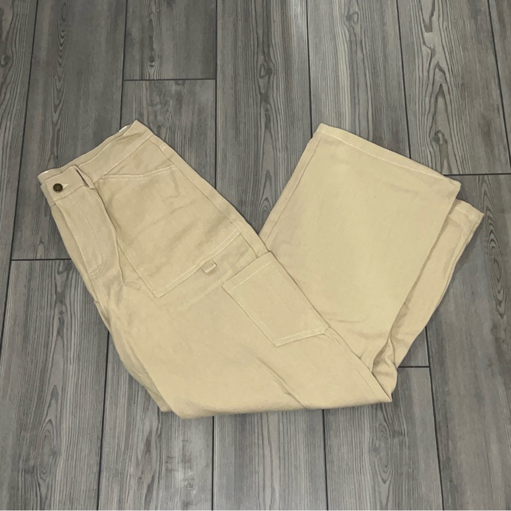 Princess Polly khaki carpenter pants